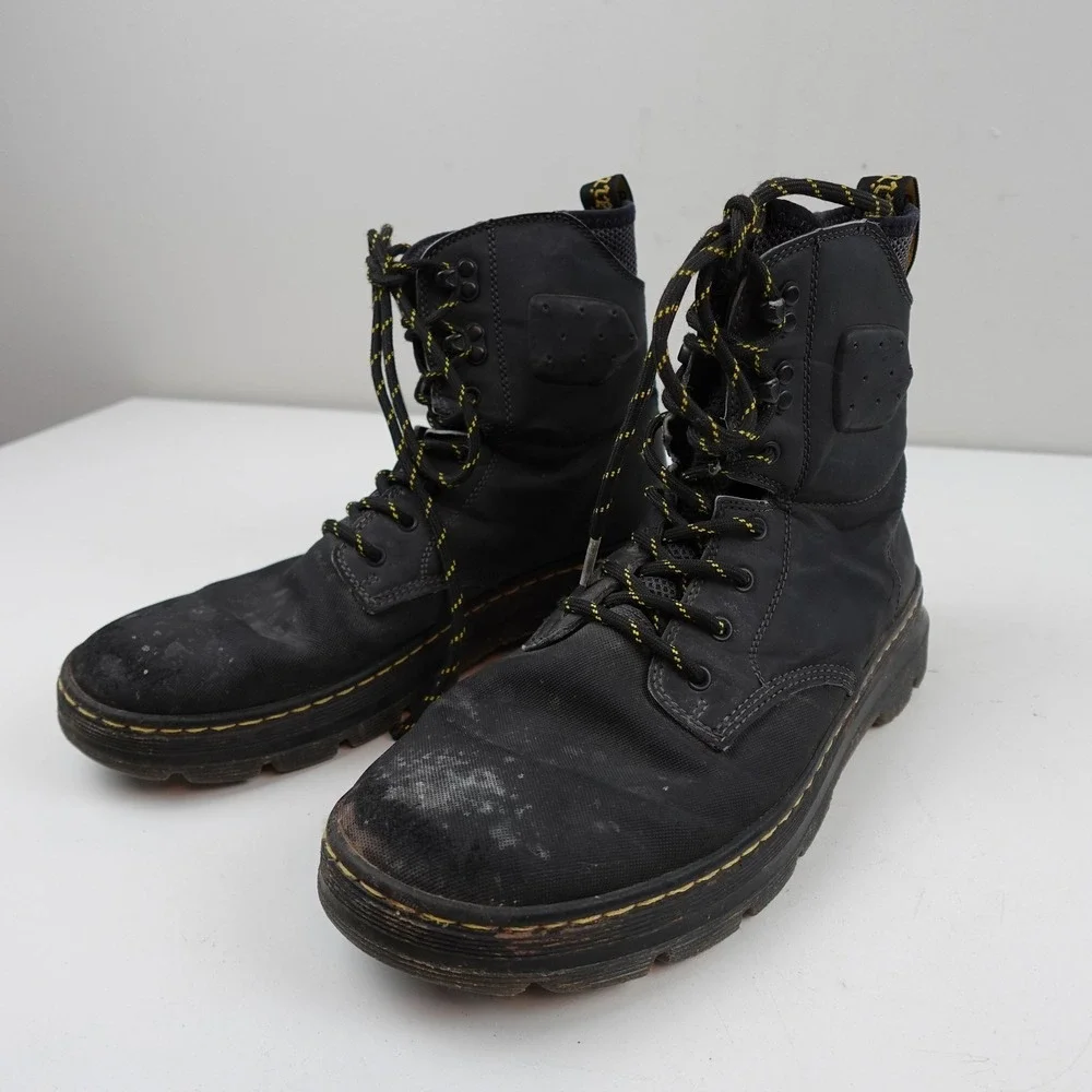 Dr. Martens Combs Tech II Boots Mens Size 11 Black Leather Lace Up Workwear